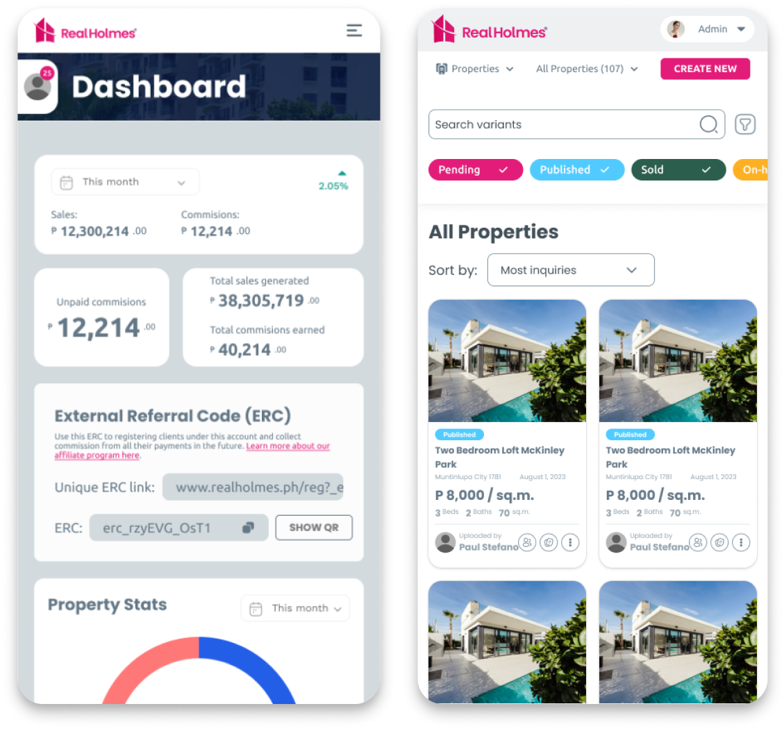 agent dashboard